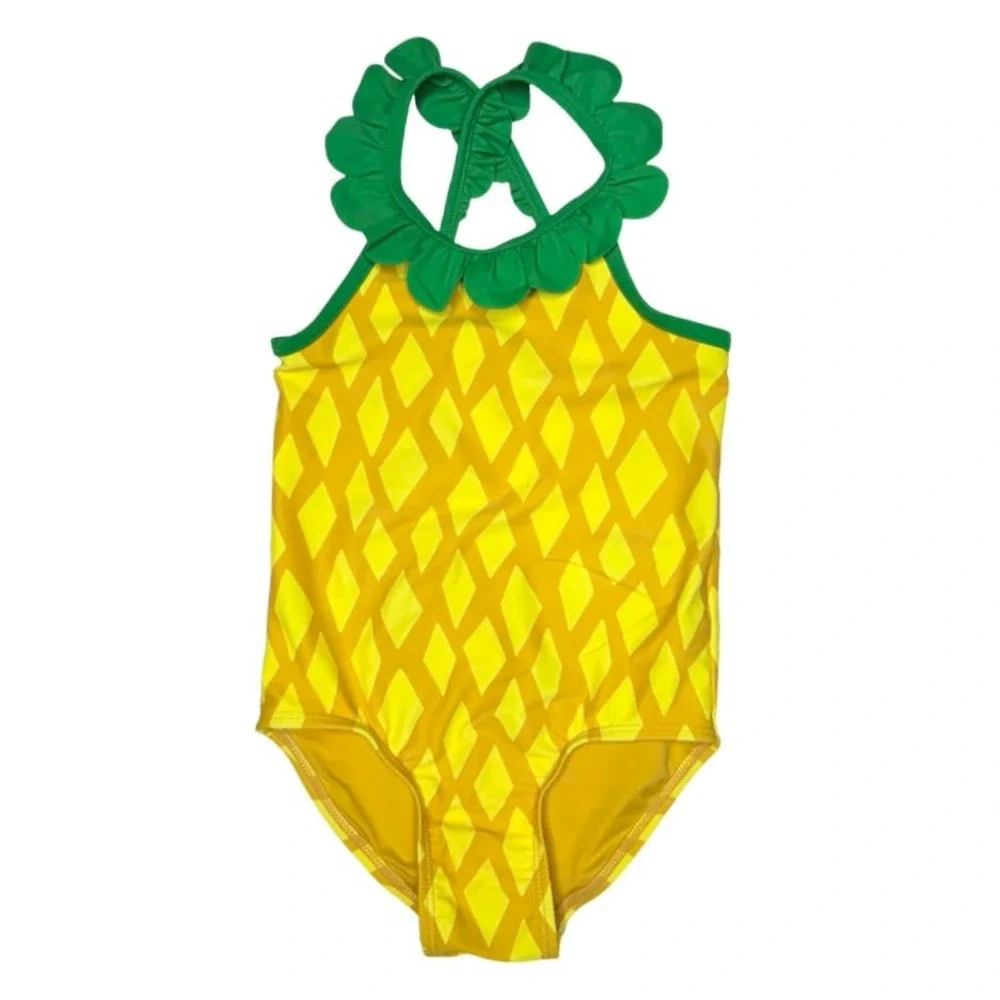 Old Navy Girls Pineapple Swimsuit One-Piece